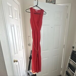 She's Cool Vibrant Red Maxi Dress